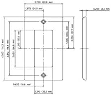 Hai 80401-én 1-Banda Decora/GFCI Készülék Wallplate, Standard Méret, hőre keményedő, Eszköz-Hegy, Elefántcsont (Csomag 2)