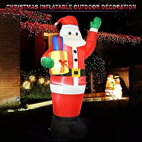 A télapó 1,8 m-es Karácsonyi Dekorációs Kellékek Felfújható Mikulás Színű LED Fúj Hóember Fedett Kerti Terasz, Kert (Szín : 1.2 m Santa Claus,