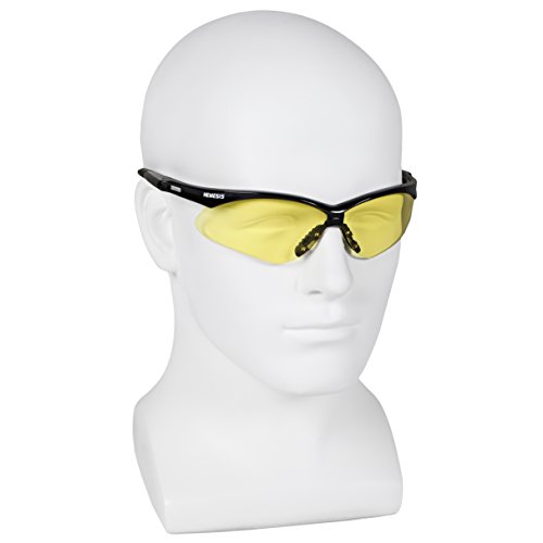 KleenGuard™ V30 Nemesis™ Biztonsági Szemüveg (25659), Sárga (Yellow) Lencse, Fekete Keret, Unisex a Férfiak, mind a Nők (12 Db)