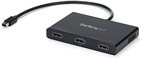 StarTech.com 3-Port Multi Monitor Adapter - Mini DisplayPort-HDMI MST Hub - Tripla 1080p/Dual 4K 30Hz - Video Splitter Kiterjesztett Asztal