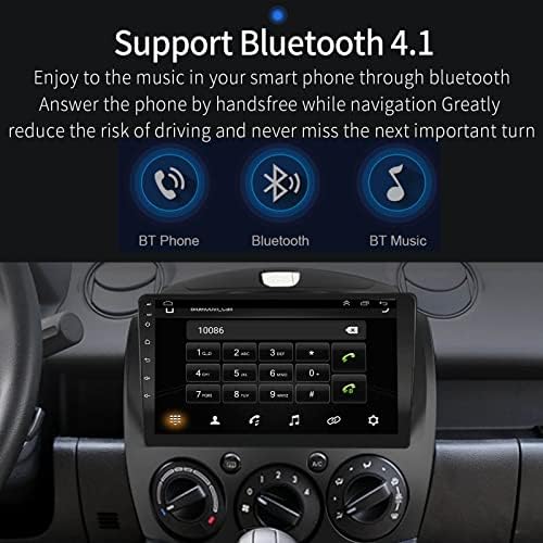 a Mazda-2-2008-2014 Rádió,Beépített Carplay Android Auto 1G RAM 32G ROM GPS Navigációs érintőképernyő EZoneTronics