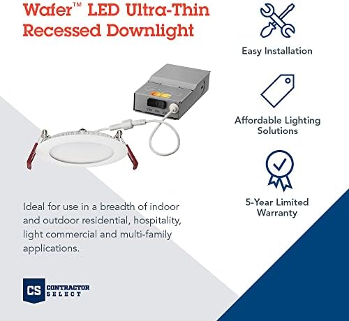 Lithonia Lighting WF4 ADJ LED 30K40K50K 90CRI MW M6 Állítható Gimbal Ostya Beépíthető, Matt White & WF4 27K30K35K 90CRI MW M6-os