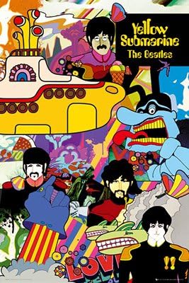 A Beatles Sárga Tengeralattjáró Poszter Nyomtatás (24x36) (keret nélküli)