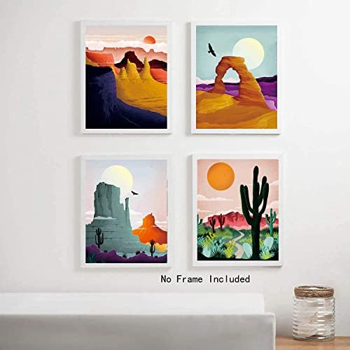 TANXM Sivatagi Táj Art Nyomtatás,Nemzeti Parkok (11X 14) Művészi Nyomatok,Nemzeti Park Poszter,Saguaro Plakát Haza, Nappali Wall Art