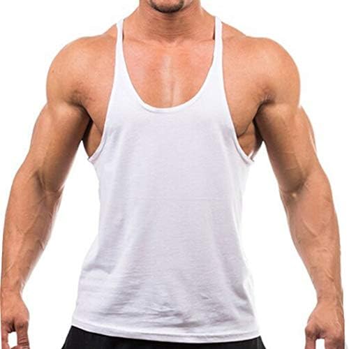 ZUEVI Férfi Stringer Tartály Tetejét Muscule Vágott, Testépítés, Konditerem Mellény Y-Vissza Fitness póló