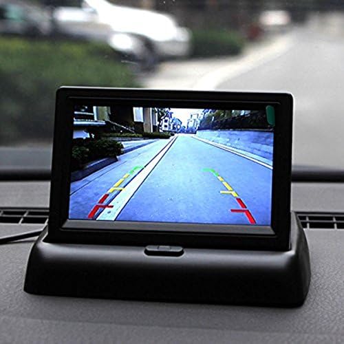 Autó Mentés Parkolás Kamera Radar Érzékelő +4.3 Összecsukható LCD Visszapillantó Monitor