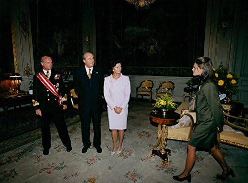 Vintage fotó Osztrák Elnök Thomas Bejárat a látogatások Svédország. A királyi pár a hercegnő Victoria