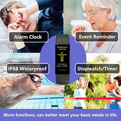 MorePro Fitness Tracker Vízálló Tevékenység Tracker pulzusszám, Vérnyomás Monitor, Színes kijelző Intelligens Karkötő Aludni Nyomkövető kalóriaszámláló,