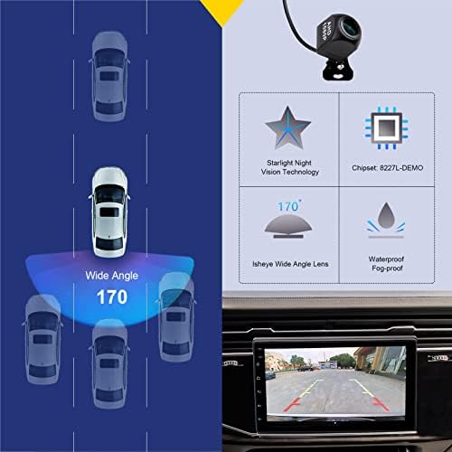 Dupla Din autórádió, Android autórádió, 7 Inch 2.5 D HD Érintőképernyős Navigációs GPS, Bluetooth, WiFi, FM Rádió Tükör Link(Android/iOS)