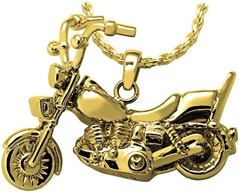 Memorial Galéria 3304gp Motorkerékpár 14K Arany/Ezüst Bevonat Kisállat Hamvasztás Ékszerek