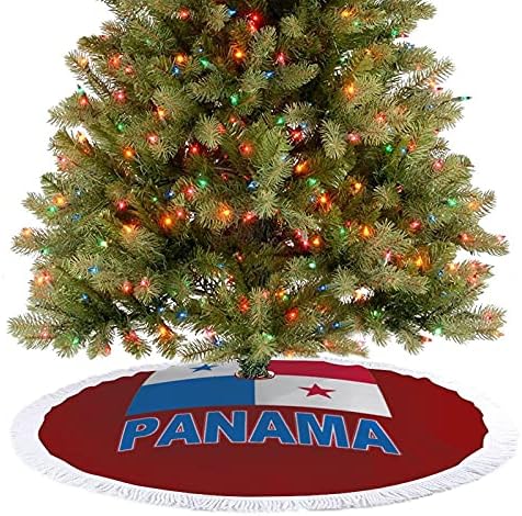 A büszkeség, a Panama - Panamai Zászló karácsonyfa Mat Szoknya Fa Alap Fedezi Bojtos Holiday Party Karácsonyi Dekoráció 48x48