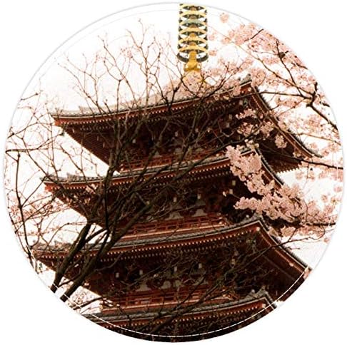 HEOEH Asakusa Japán Cseresznye, Csúszásmentes Lábtörlő 15.7 Kerek Szőnyeg, Szőnyegek Szőnyeg Gyerekeknek Hálószoba Baba Szoba Játszani