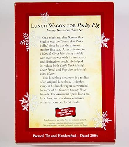 Hallmark Ebéd Kocsi a Malacka Looney Tunes 2004 Ételhordó Karácsonyi Dísz Készlet