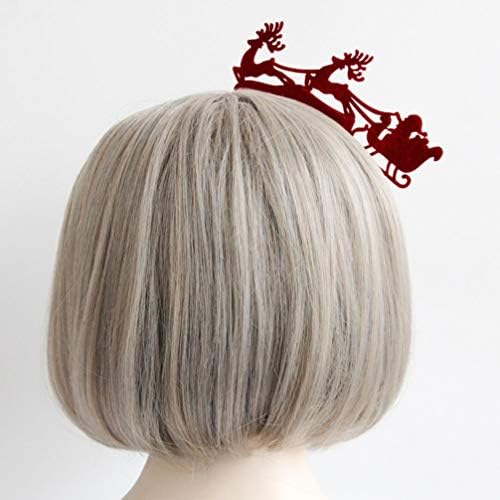 ABOOFAN 2db Karácsony, Rénszarvas Hairbands Elk Szán a Santa Hairhoops Xmas Cosplay Fél Fejfedőt az Ünnepi Színjáték Teljesítmény