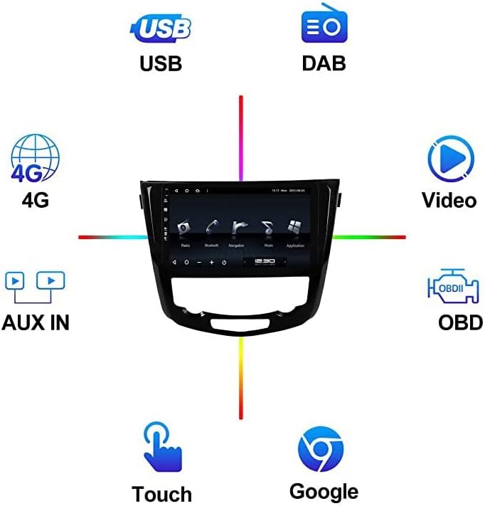 10 Hüvelykes HD Autó Rádió Sztereó Lejátszó GPS Navigációs RDS WiFi, Bluetooth, Érintőképernyő a GPS-Nissan Qashqai 2013-2017