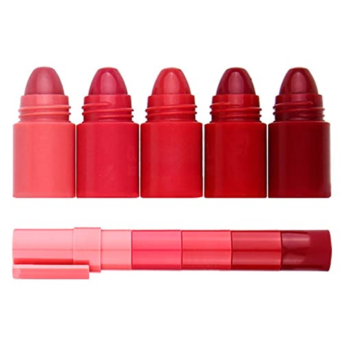 WGUST Pigment a Szájfény 5 Színben Népszerű Rúzs Vízálló Tinta Szájfény Nagy hatású Lipcolor Hidratáló Krém Formula Lip Care-Ajak