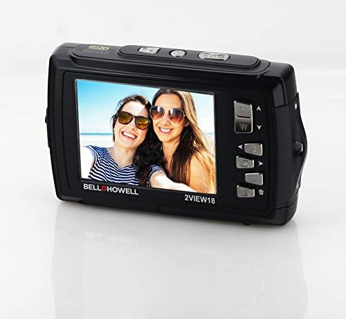 A Bell+ - Howell 2VIEW 18.0 MP HD Kettős Képernyő Víz alatti Digitális & Video Kamera (Vízálló 10 ft.), 2.7, Fekete (2VIEW18-BK)