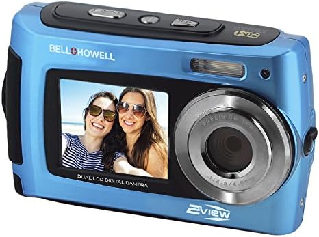A Bell+ - Howell 2VIEW 18.0 MP HD Kettős Képernyő Víz alatti Digitális & Video Kamera (Vízálló 10 ft.), 2.7, Piros (2VIEW18-R)