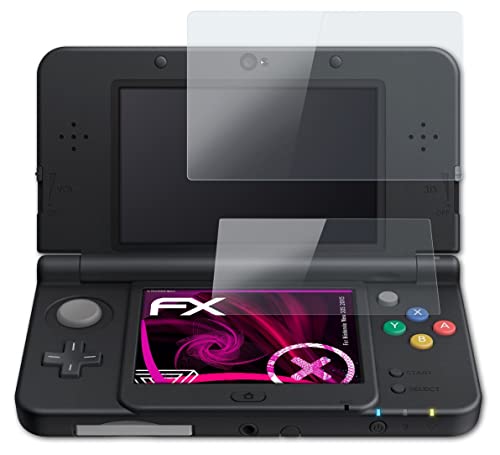 atFoliX Műanyag Üveg Védőfólia kompatibilis a Nintendo Új 3DS 2015 Üveg Protector, 9H Hibrid-Üveg FX Üveg kijelző Védő fólia,