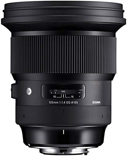 Sigma 259956 105mm f/1.4-16 Standard Fix Elsődleges Kamera Lencse, Fekete Sigma-Hegy