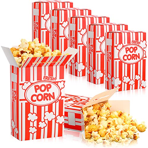 200 Db Mini Kukoricát Doboz 1 oz Piros-Fehér Csíkos Popcorn Konténerek Összecsukható Eldobható Popcorn Kupa Vödör Tömeges Mozi Vidámpark