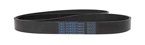 D&D PowerDrive KHB108 Lucas Gép DIV Csere Öv, K Öv keresztmetszet, 43.25 Hossz, Gumi