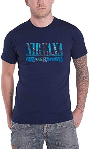 A Nirvana Póló Nevermind Együttes Logo Hivatalos Unisex Sötétkék