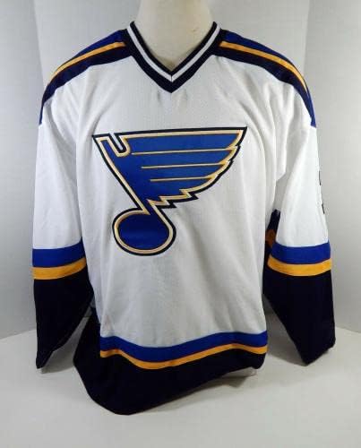 2000-01 St. Louis Blues Sebastien Bordeleau 71 Játék Kiadott Fehér Jersey DP12276 - Játék Használt NHL-Mezek
