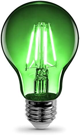 Feit Elektromos 19/TG/LED 40W Egyenértékű 4.5 Watt Szabályozható Végtelen Tiszta Üveg 19 LED Izzó, Zöld