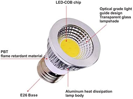 KCO Világító Reflektor COB MR16 LED Izzók, 3000K, Meleg Fény, E26 5W (Egyenlő 50W Halogén Izzók) CRI 80+ Energia-Megtakarítás Pálya Világítás