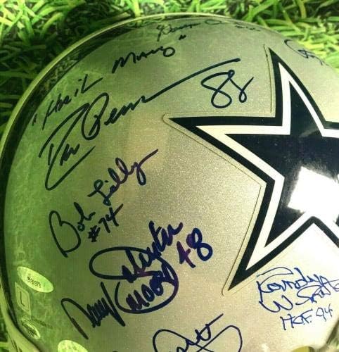 Dedikált Dallas Cowboys Fs Sisak Staubach Dorsett Lilly Fehér George Tristar - Dedikált NFL Sisak