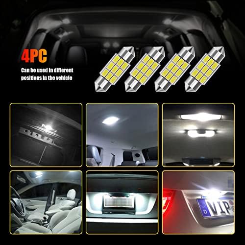 cueclue Csomag-4 36mm Autó LED Izzók, 6000K Tiszta Fehér Kupola Belső Világítás, 9SMD 5630 Lapkakészletek Ajtó Jóvoltából Izzók a Legtöbb