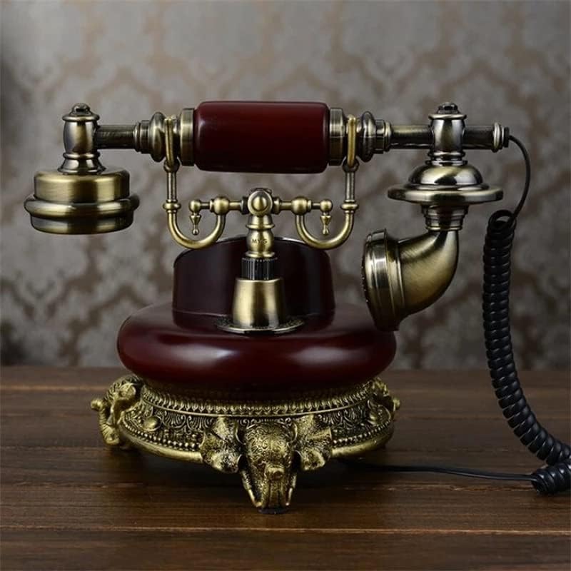 MJWDP Antik Vezetékes Telefon Haza Hívó AZONOSÍTÓJA Vezetékes Telefon a Gyanta, valamint a Utánzás Fém kihangosító Gombot, Tárcsázza