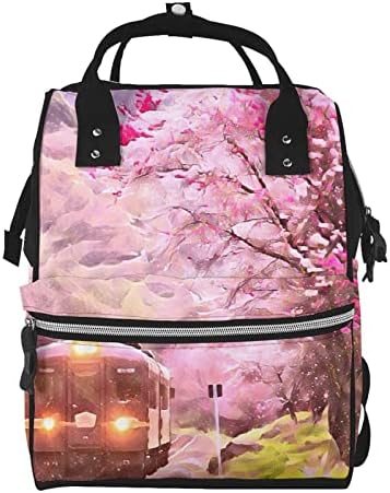 Pelenka Változó Hátizsákok Anya Japán-Cseresznye-Virágzás-Rózsaszín Utazási Bookbag Pelenka Táskák Hátizsák