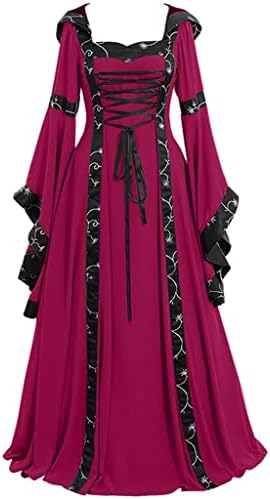 Női Ruhák Régi Kelta Középkori Padló Hossza este fél hivatalos ruhák Reneszánsz Gótikus Cosplay Ruha Y2K