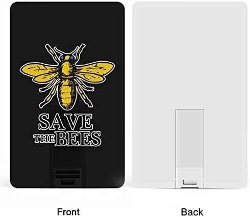 Mentsd meg A Méhek USB Flash Meghajtó Hitelkártya Design USB Flash Meghajtó Személyre szabott Memory Stick Kulcs 64G