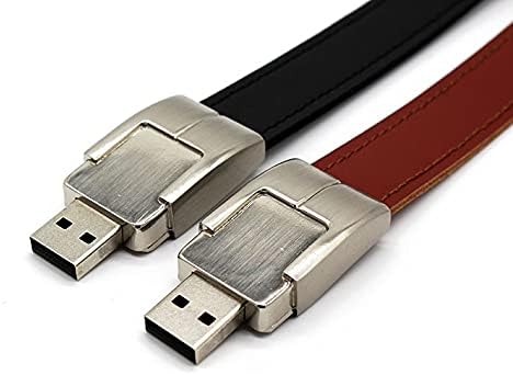 LMMDDP USB pendrive 64 gb-os Bőr Fém Kulcstartó 32 gb, 16 gb 8 gb 4gb Usb2.0 karkötő (Méret : 8 GB Szín : D)