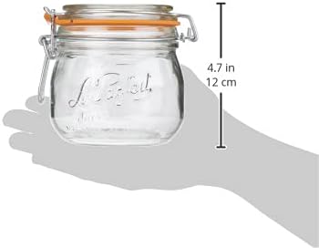 Le Parfé 960507 Üveg Ének Jar, 1.6 fl oz (0,5 L), Tároló Konténer