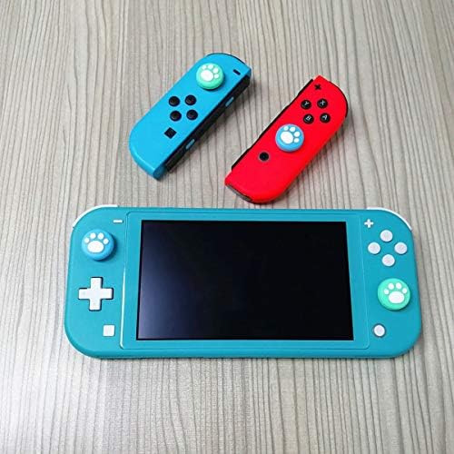 Wen XinRong 6db Hüvelykujj Markolat Caps Kompatibilis a Nintendo Kapcsoló/Lite Aranyos Macska Mancsa Mosómedve Zöld Levél Design Joystick