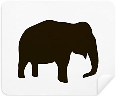 Fekete Elefánt Aranyos Állat Ábrázolása tisztítókendővel Képernyő Tisztító 2db Velúr Szövet