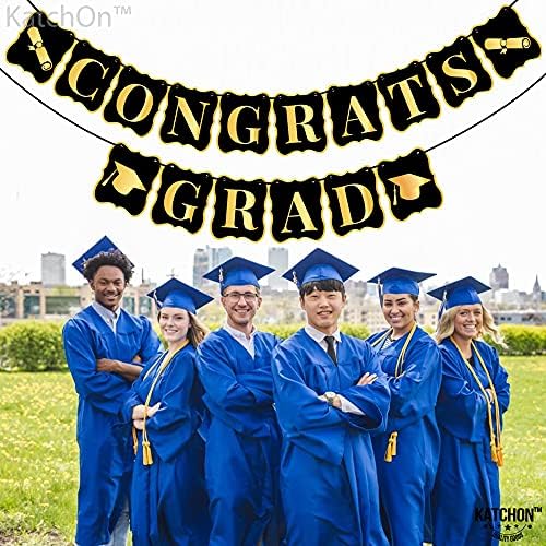 KatchOn, Fekete-Arany Congrats Grad Jel - Nagy 10 Méter, Nem DIY Congrats Grad Banner | Gratulálunk Banner, Fekete-Arany Diploma