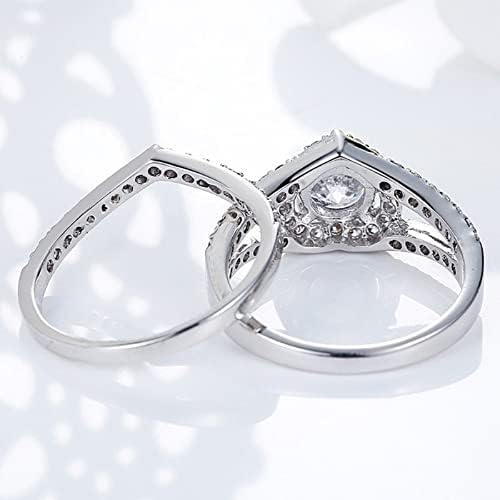 Esküvői Gyűrű Női Divat Szimulált Gyémánt Eljegyzési Gyűrű Tartozékok Rakható Kreatív Cirkónia eljegyzési Gyűrűk Vintage Gyűrű