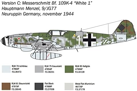Italeri BF-109 K-4 Messerschmitt, Színes