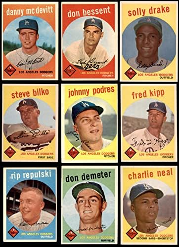1959 Topps Los Angeles Dodgers Csapat készen áll a Los Angeles Dodgers (Set) EX Dodgers