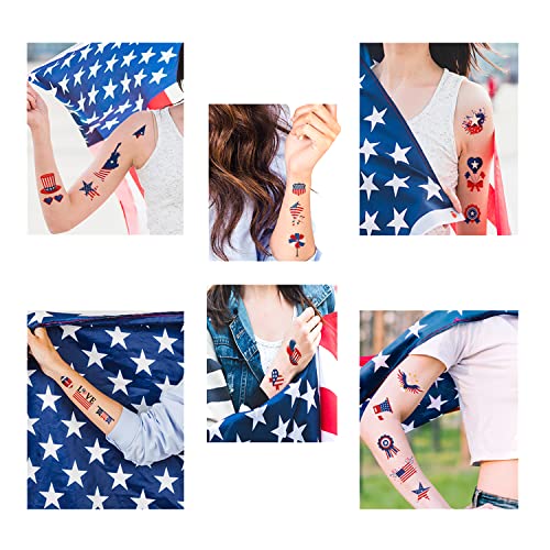 10 Lap Amerikai zászló Függetlenség Napja Ideiglenes Tetoválás Matricák július 4. Felvonulásokkal, Ünnepségek, Valamint Ingyenes