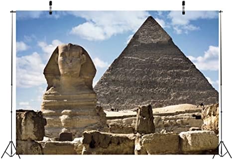 Loccor 15x10ft Szövet Ősi Egyiptomi Piramis Hátteret Khafra Piramis Nagy Szfinx Egyiptom Mérföldkő a Fényképészet Háttér Úti Képek