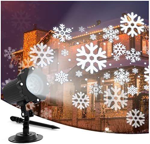 Florarich Karácsonyi Projektor Lámpák Kültéri, Beltéri LED Hópehely Llights,Karácsonyi Díszek Fény, Vízálló Havazás Projektor Karácsonyi