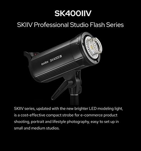 Godox SK400II-V Korszerűsített 400Ws GN65 Profi Stúdió Flash Stroboszkóp LED Modell Lámpa Beépített 2.4 G Wireless X Rendszer Kreatív