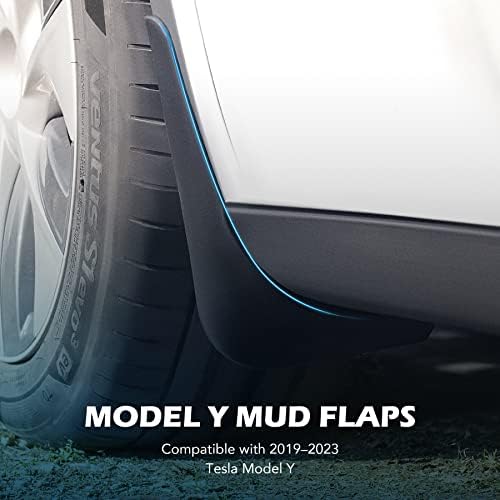 OMT sárfogó Kompatibilis Modell Y, 4 Csomag Matt Fekete sárfogó Gyakorlat Ingyenes Splash Őrök a 2019-2023 Tesla Model Y Tartozékok,