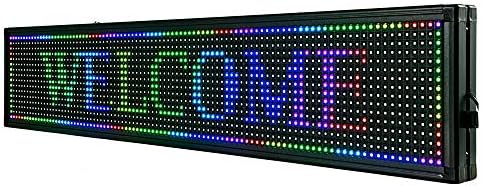 40 x 8 inch Színes RGB 7 Színű LED Tábla Kültéri Programozható Görgetés Reklám Üzenet Kijelző Jelek Program Lóg USA-Raktáron